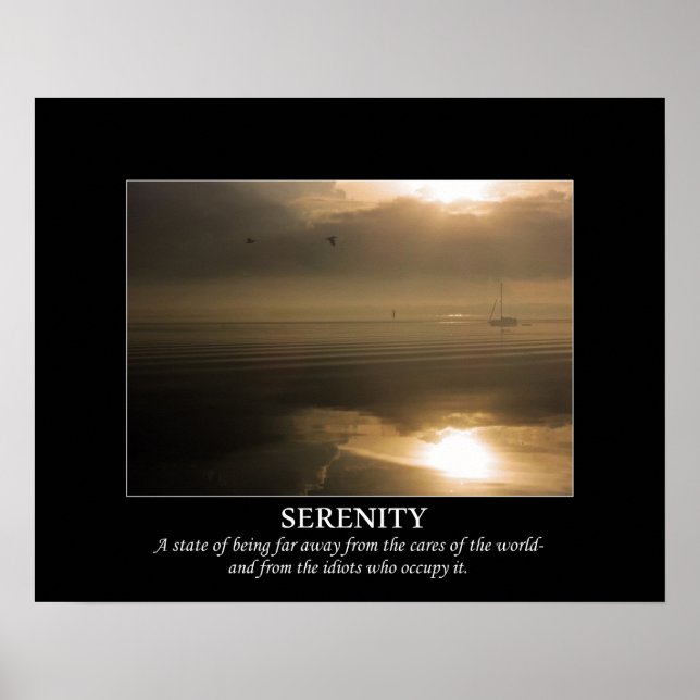 Foggy Sunrise Serenity Avmotivating Poster (Framsidan)