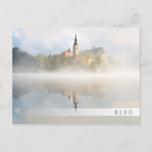 Foggy sunrise vid Sjö Bled Vykort