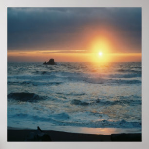 Foggy Sunset/Sjölandskap...... Poster