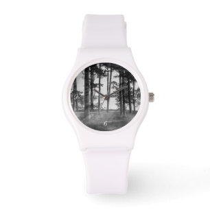 Foggy Träd vid Bord Sten Armbandsur