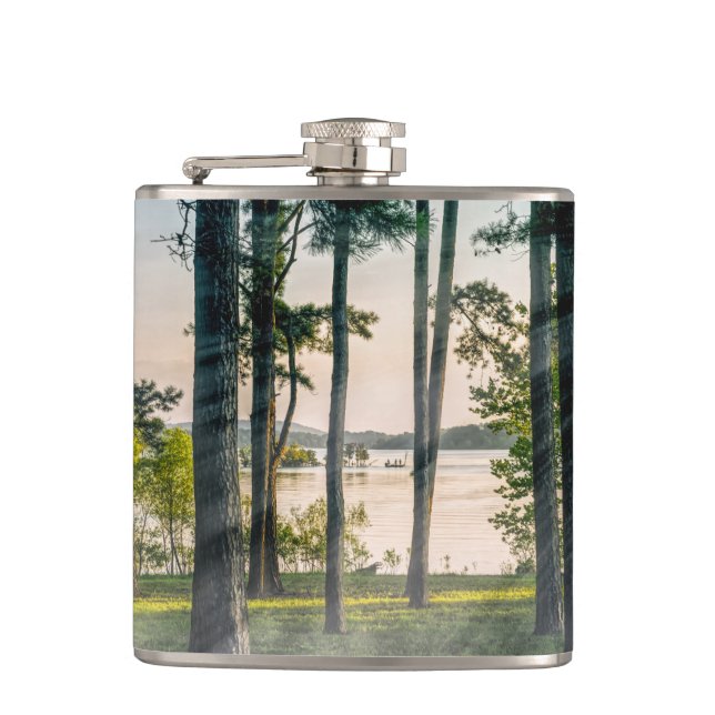 Foggy Träd vid Bord Sten Fickplunta (Framsidan)