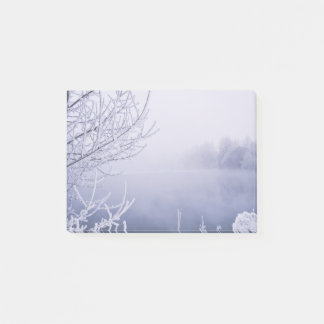 Foggy Winter Day vid floden Post-it Block