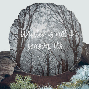 Foggy Winter Forest Rund Kudde