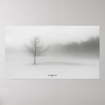 Foggy Winter Ligcape Poster monokrom