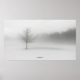 Foggy Winter Ligcape Poster monokrom
