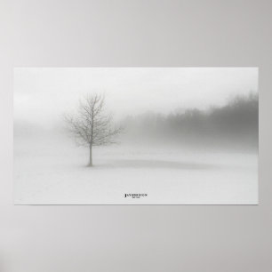 Foggy Winter Ligcape Poster monokrom