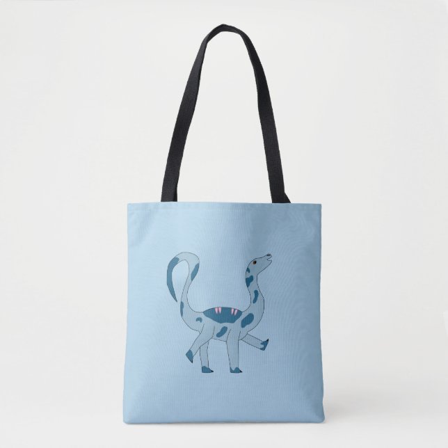 Foghorn Dino Blue All-Over Print Tote Tygkasse (Framsida)