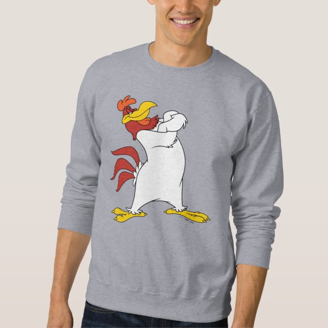 Foghorn Leghorn Arm Crossed Lång Ärmad Tröja (Framsida)