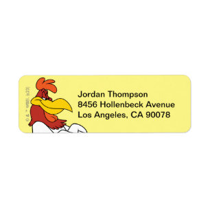 Foghorn Leghorn Arm Crossed Returadress Etikett