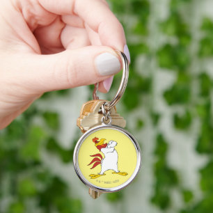 Foghorn Leghorn Arm Crossed Rund Silverfärgad Nyckelring