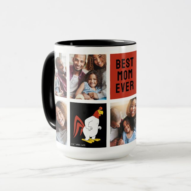 Foghorn Leghorn | Bästa Mamma-fotokollage Mugg (Framsida vänster)