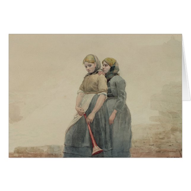 Foghornen, 1883 (w/c) hälsningskort (Framsidan Horizontal)