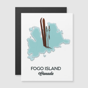 Fogo Island Kanada karta poster