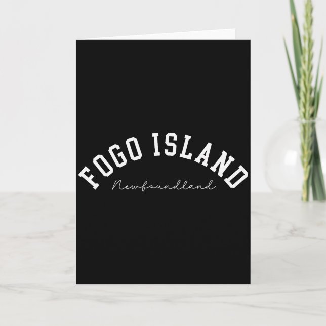 Fogo Island Newfoundland Canada College Text  Kort (Framsida)