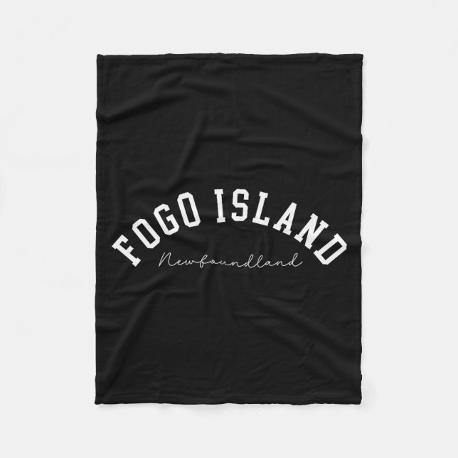 Fogo Island Newfoundland Kanada Högskola Text  Fleecefilt (Framsidan)