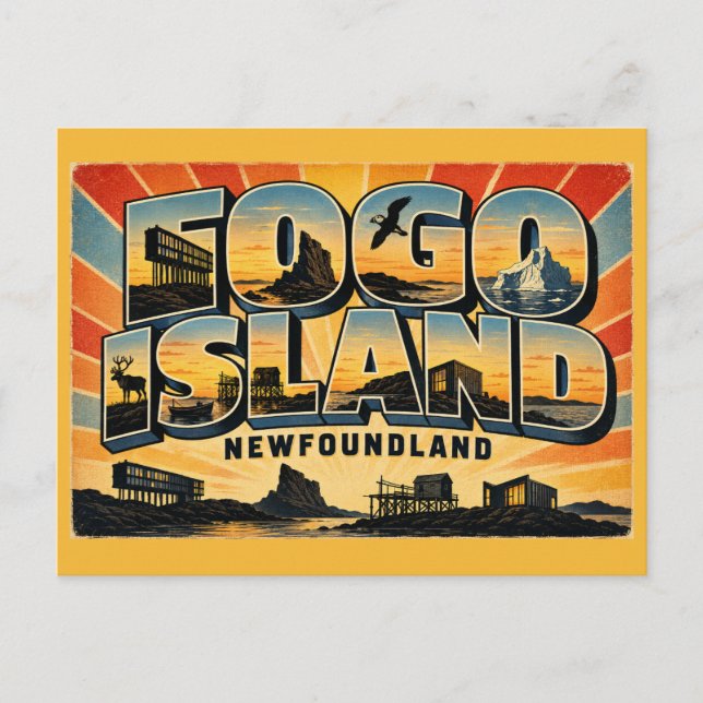 Fogo Island Newfoundland Ö_escape Vykort (Framsida)