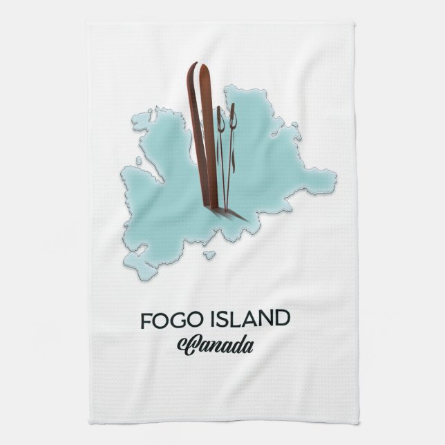 Fogo ö Kanada kartaffisch Kökshandduk (Vertikal)