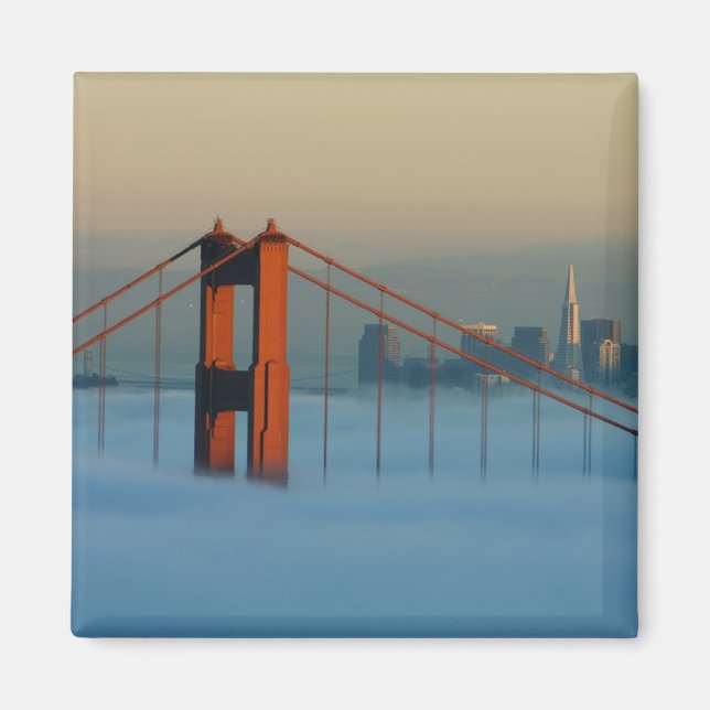 Fogrullar genom San Francisco-bukten Magnet (Framsidan)