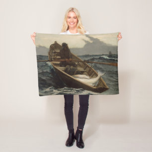 Fogvarning (av Winslow Homer) Fleecefilt