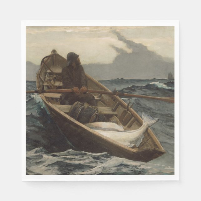 Fogvarning (av Winslow Homer) Pappersservett (Framsidan)