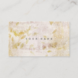 Foil Autumn Fall Grungy Guld Cement Scattered Visitkort