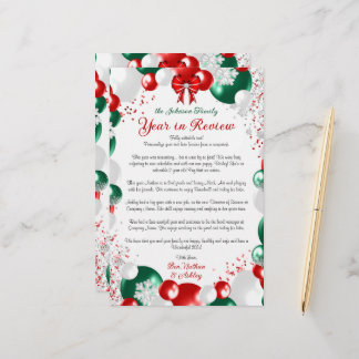 Foil Balloon jul Brev mall Stationary Brevpapper