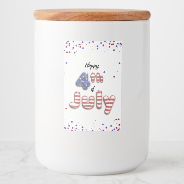 Foil Balloons Stars Rand Food Label Mat Etikett (Framsida)