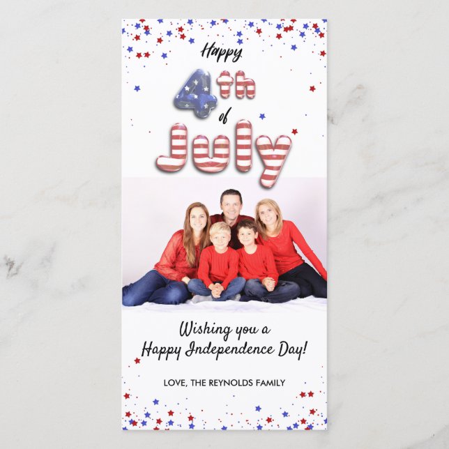 Foil Balloons Stars Rand - Photocard (Framsida)