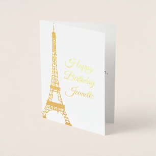 Foil Birthday Card, Grattis på födelsedagen Card, Folierat Kort