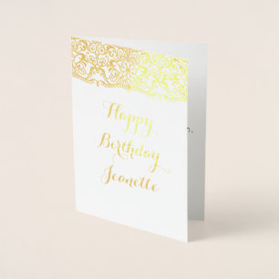 Foil Birthday Card, Grattis på födelsedagen Foil C Folierat Kort
