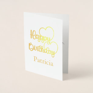 Foil Birthday Card, Grattis på födelsedagen Foil C Folierat Kort