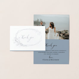 Foil Botanical Wandeand Bröllop Photo Tackto You C Folierat Kort