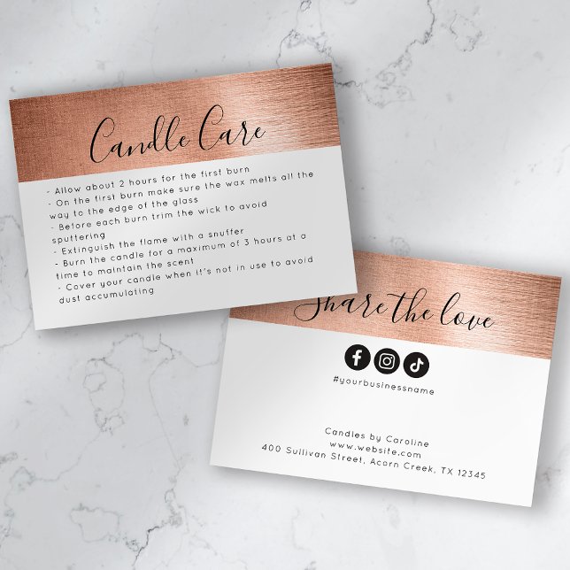 Foil Candle Care  Kärlek-inmatningskortet (Skapare uppladdad)