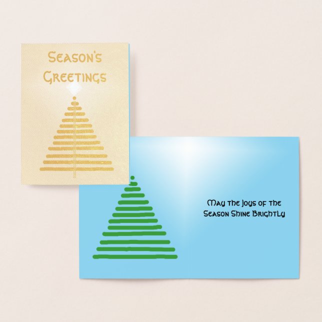 Foil Card - Graphic Träd med Star Folierat Kort (Display)