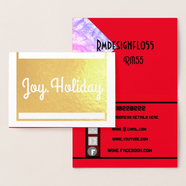 Foil Card RMdesignflo55 Folierat Kort (Display)