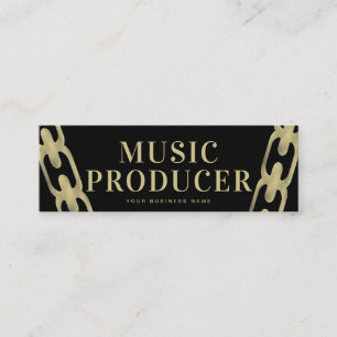 Foil Chain Musikindustri producent DJ BLACK Mini Visitkort