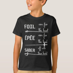 Foil Epee Saber Definition Fencing T Shirt