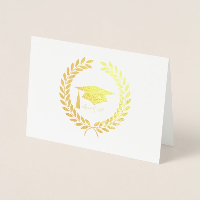 Foil Etched Cap and Löv Studenten Card Folierat Kort (Framsida)