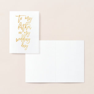 Foil Far of the Bride Groom Bröllop Tack Folierat Kort