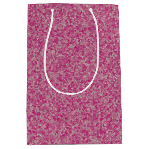 Foil Glitter Dots, Rosa-Silver-GIFT BAG m