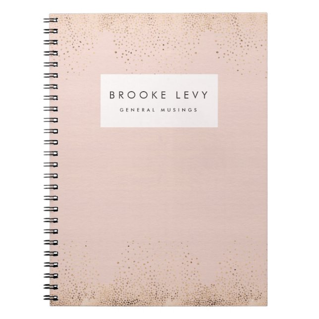 Foil Gnistra Peach Personlig Journal bärbar dator Anteckningsbok (Framsidan)