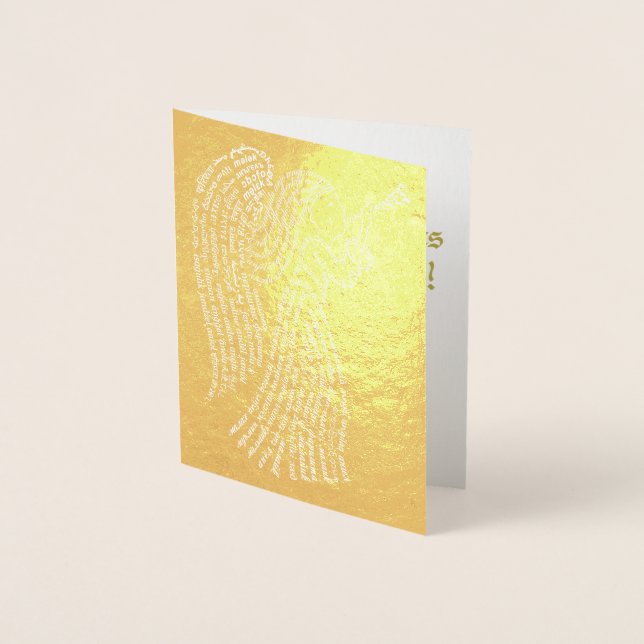 Foil Golden Angel Card Folierat Kort (Framsida)