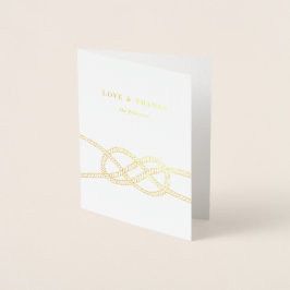 Foil Illustrated Knot Nautical Tack you Card Folierat Kort
