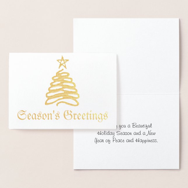 Foil Julgran Card Folierat Kort (Display)