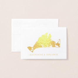 Foil Karta of Detailed Marthas Vineyard | BRÖLLOP Folierat Kort