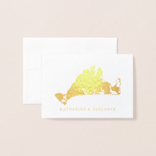Foil Karta of Detailed Marthas Vineyard BRÖLLOP Folierat Kort