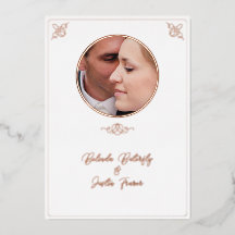 Foil Line - inbjudan till bröllopsinbjudan