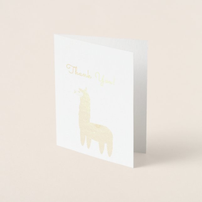 Foil Llama, tack Folierat Kort (Framsida)