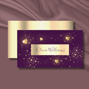 Foil Makeup Artist Glitter Beauty Jewel Design Visitkort