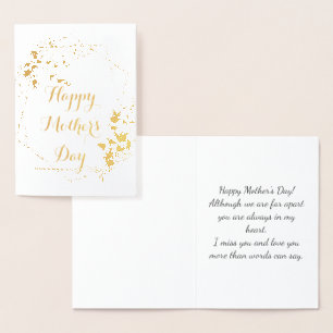 Foil Mors dag Card, Lycklig Mamma Day Folierat Kort